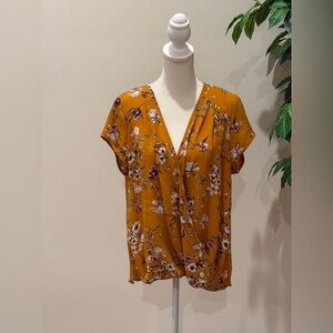 Persaya Mustard Floral Blouse